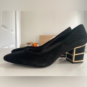 Steven Madden suede leather mid high heels size 6.5